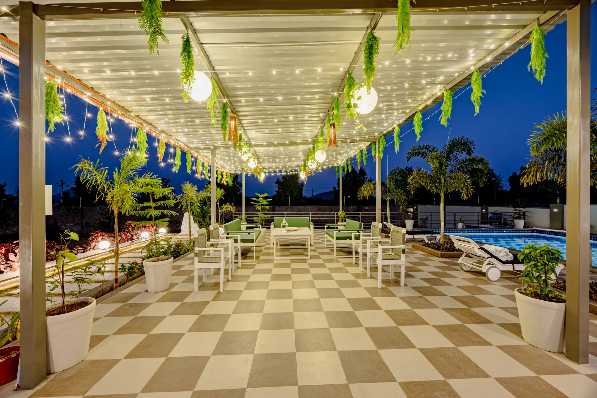 Heaven in Hills Mountara Villa, Udaipur - Poolside gazebo