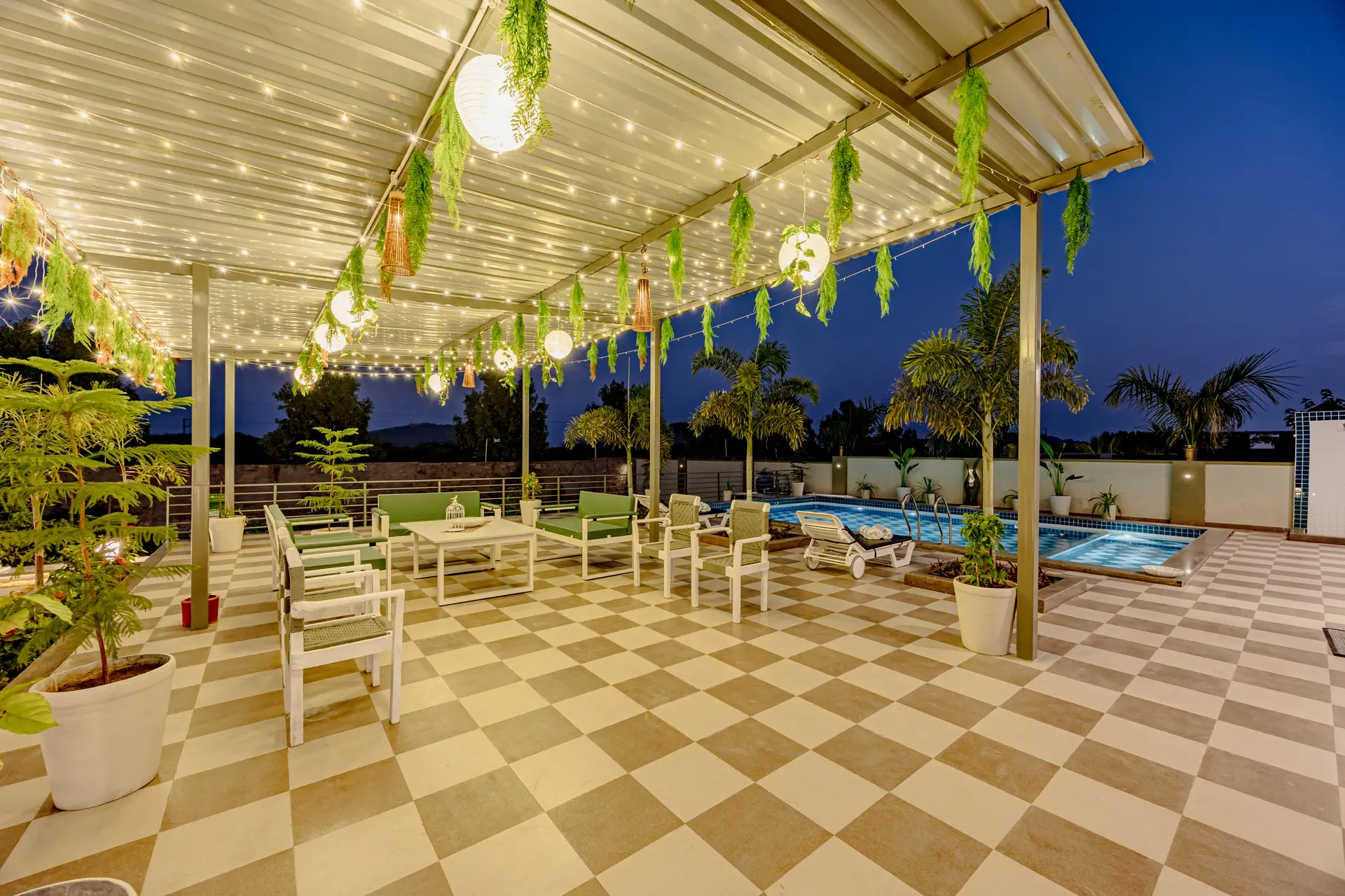 Heaven in Hills Mountara Villa, Udaipur - Poolside gazebo