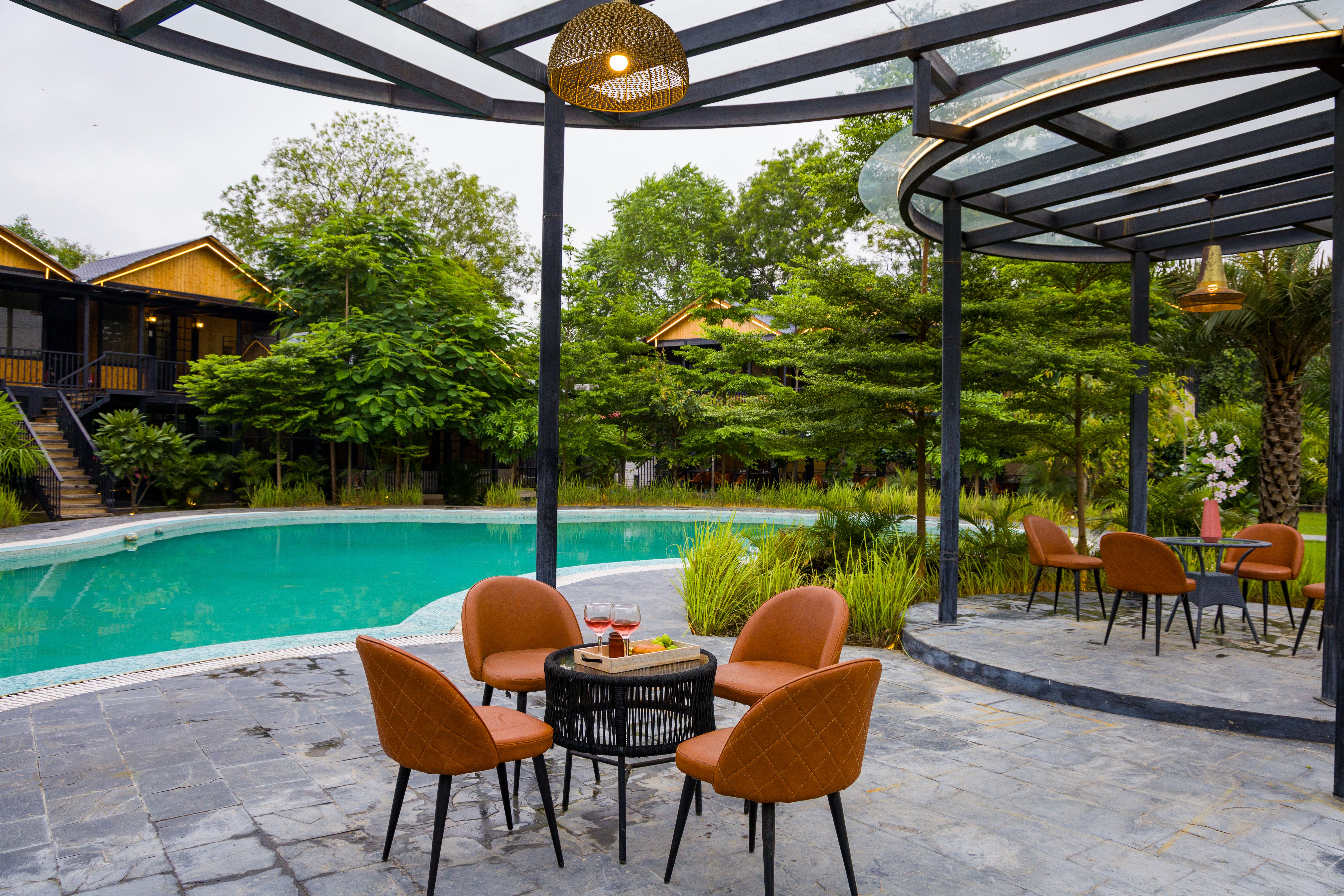 Poolside gazebo