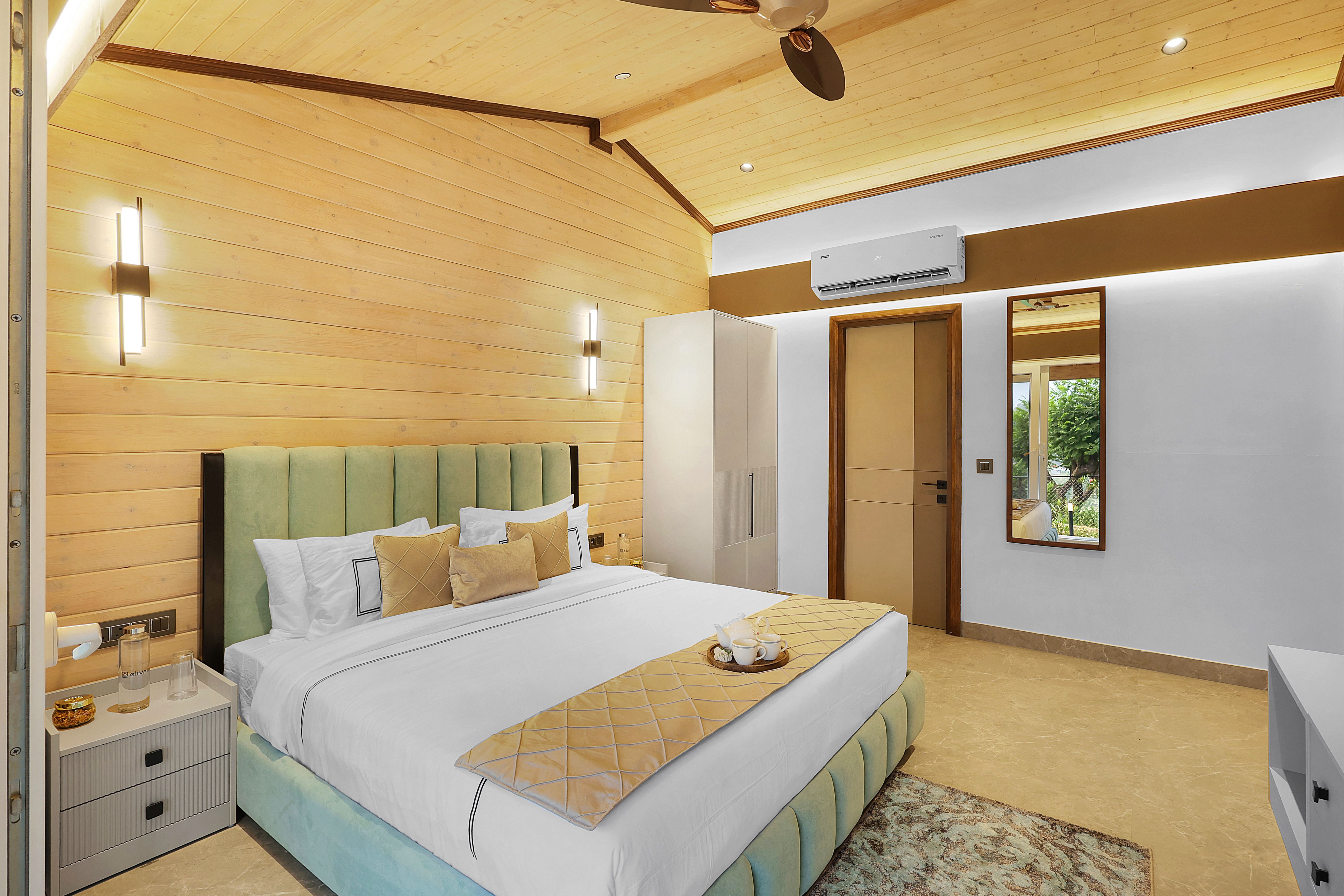 Esh Cottages Moss | Hilltop 2-BHK Retreat with Open-air Jacuzzi, Shared Garden, Pool & Cosy Lounge