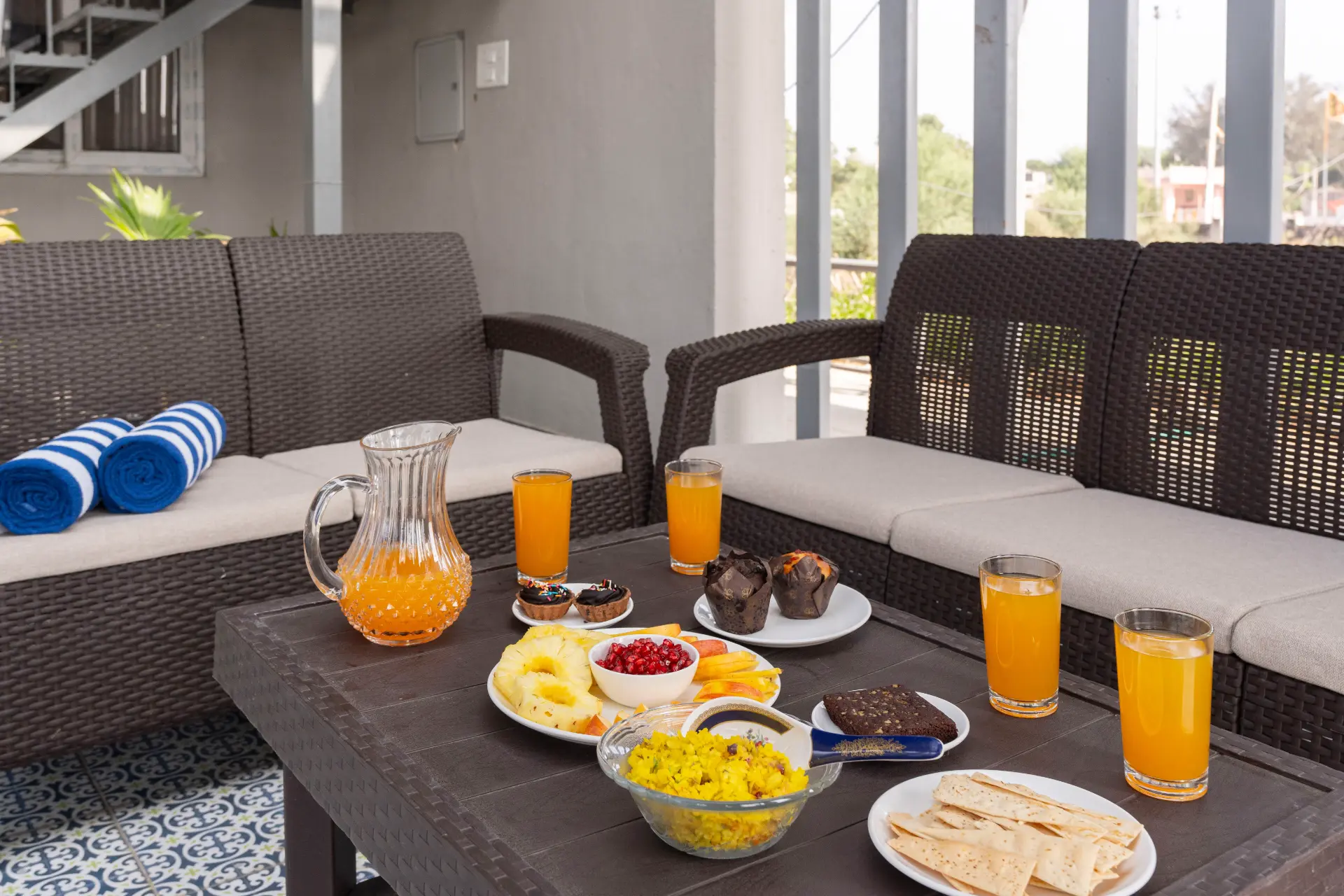 Jamun Villa, Jaipur - Poolside lounge area
