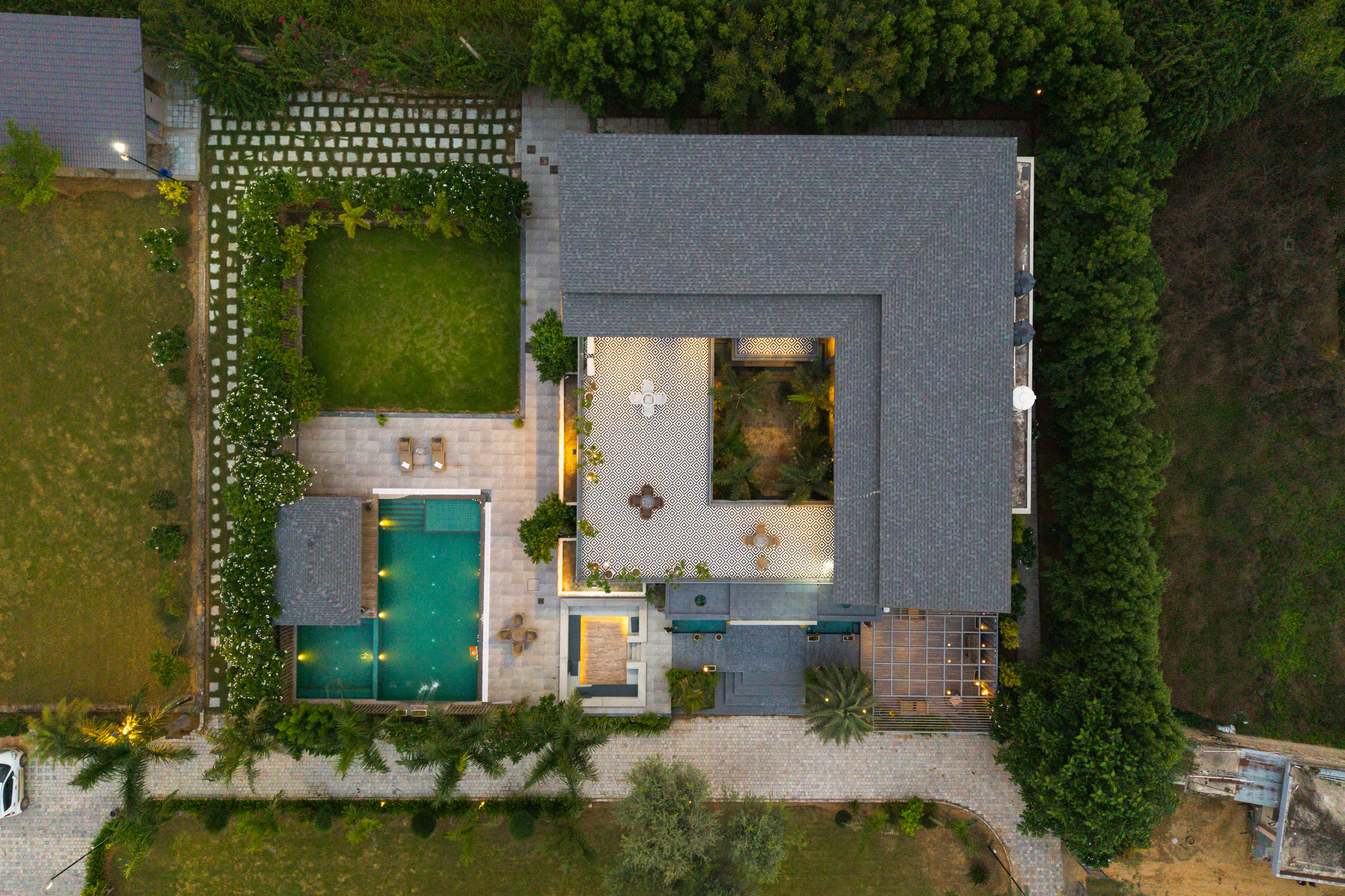 5-BHK Forest-View Villa with Private Pool, Gazebo, Indoor Games Lounge, Bonfire Area, Terrace & Garden — photo 45