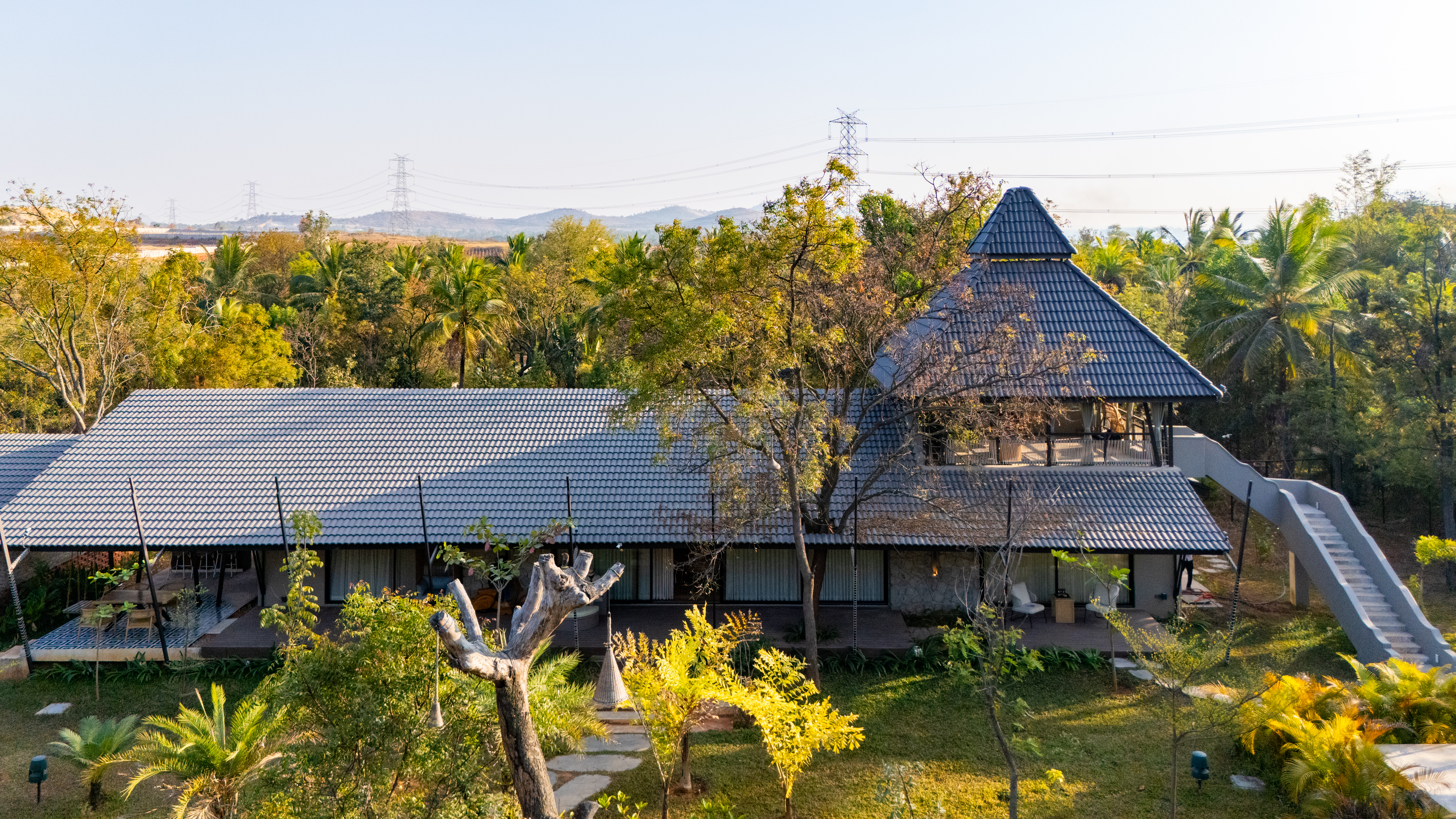 Tapovana Avani | Pet-Friendly 2-BHK Villa with Garden, Shared Pool, Gazebo & Firepit Lounge on 1-Acre of Serene Land