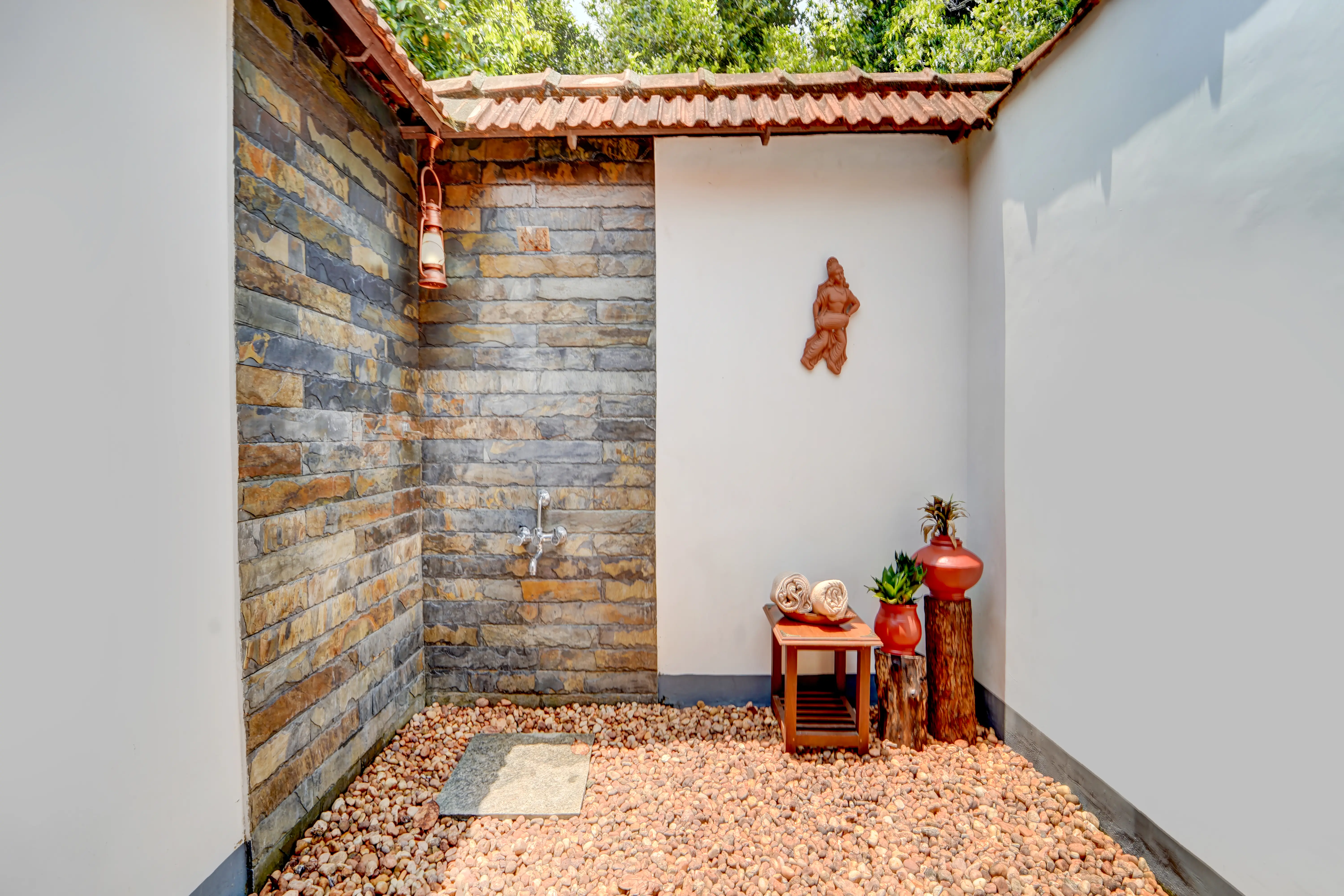 Open-air bathroom
