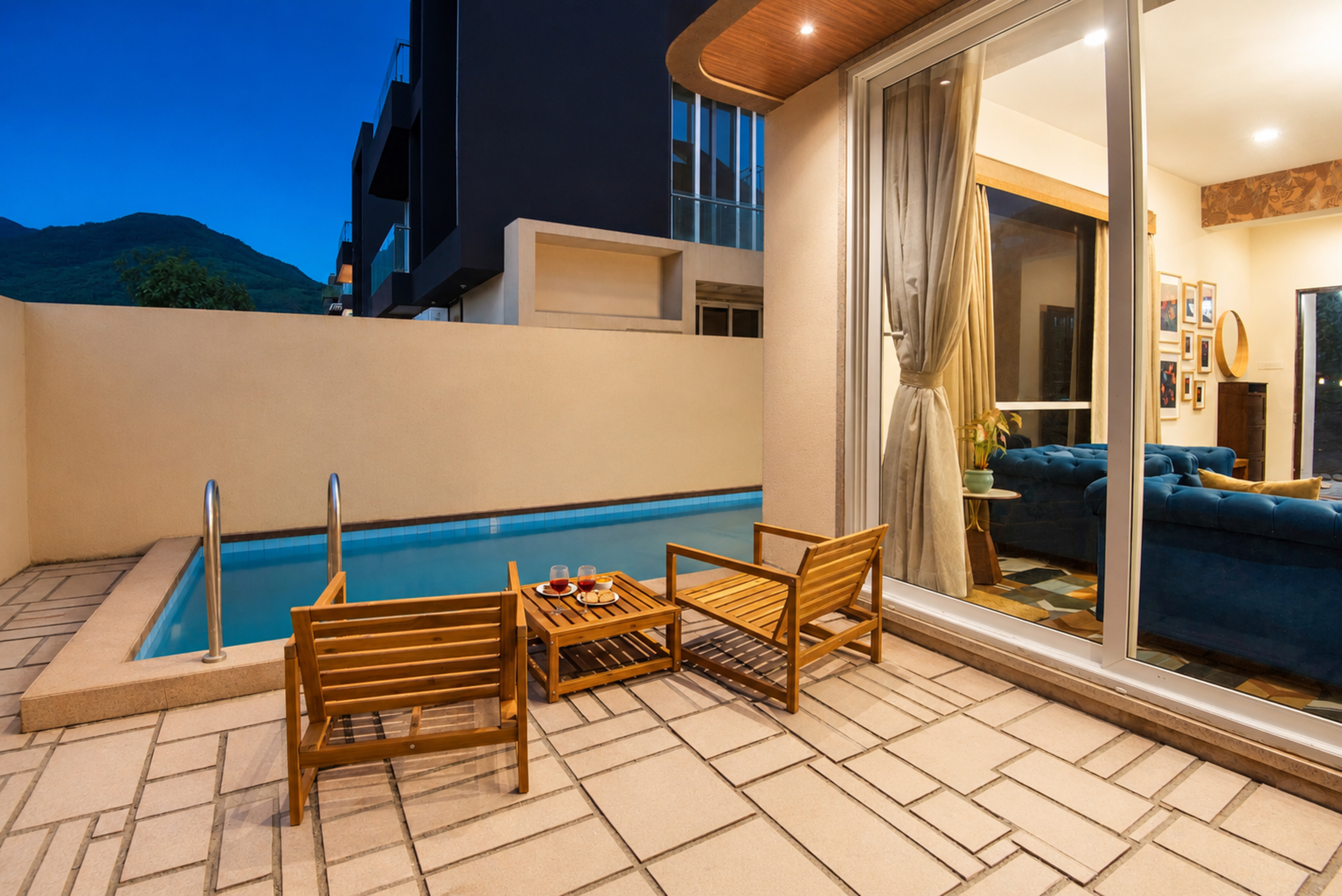 Luxurious 3 BHK Retreat with Private Pool, Jacuzzi Bedroom, Glass Canopy Terrace & Garden — photo 30