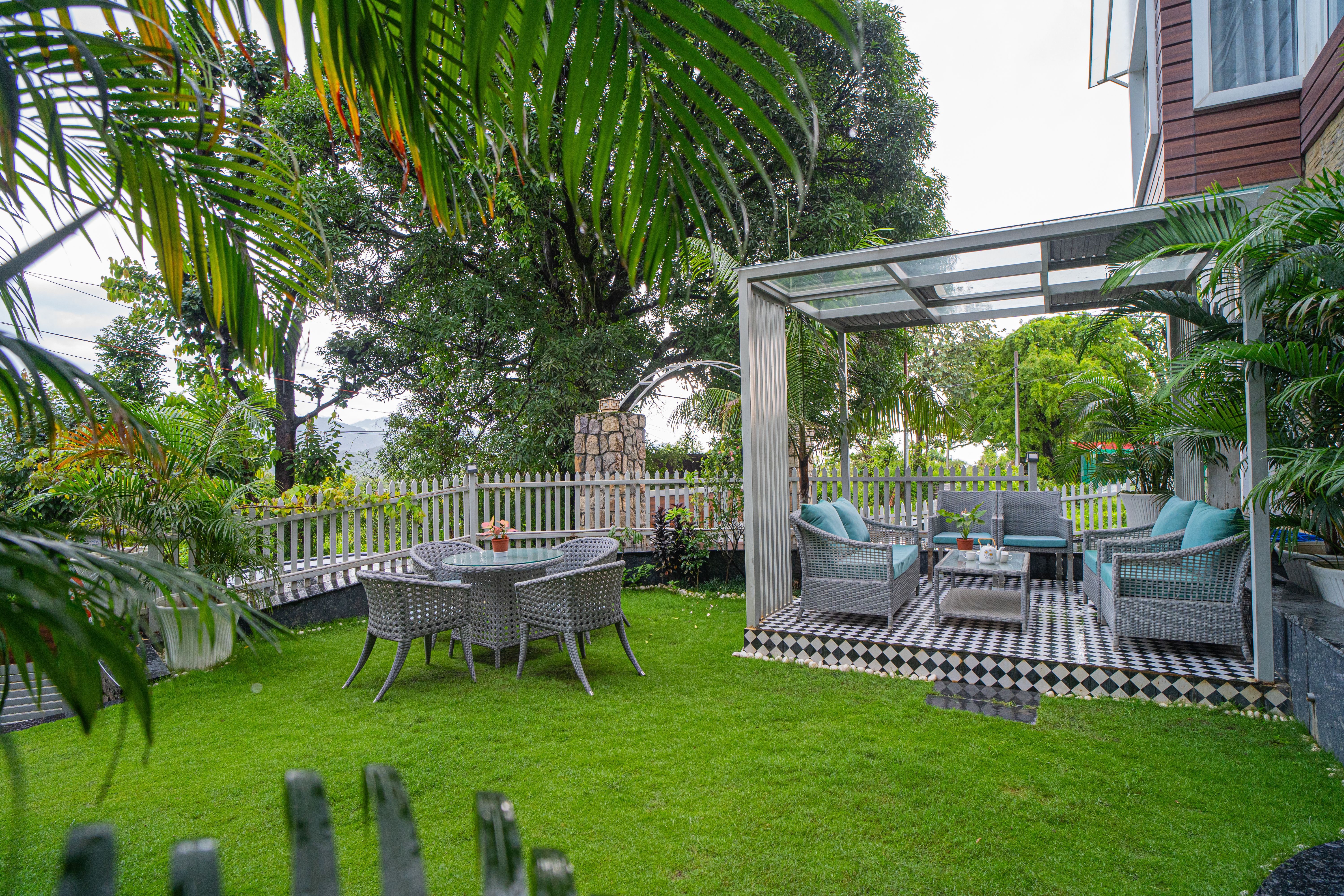 Well- manicured garden 