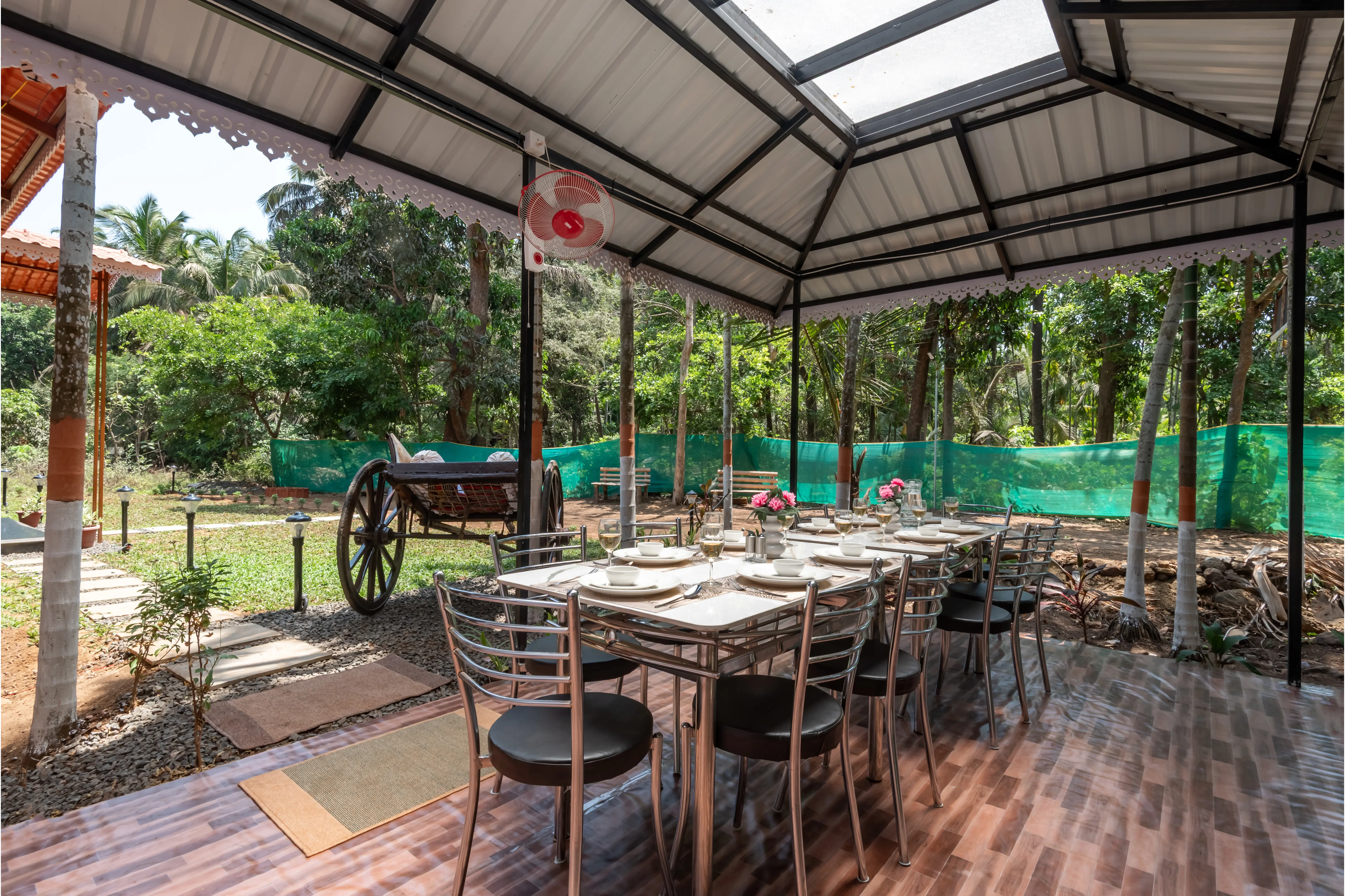 Outdoor dining area