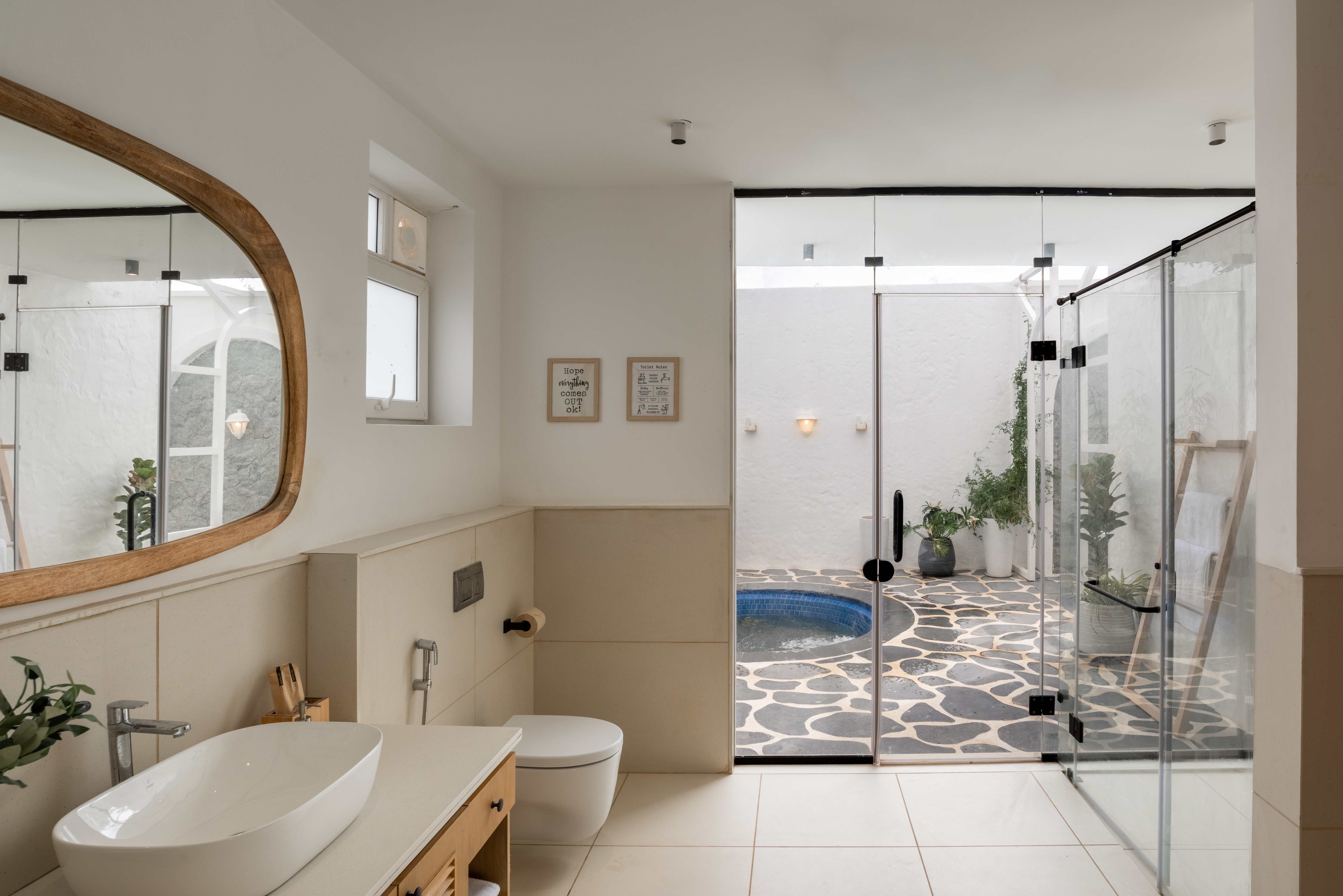 Greek Style 2-BHK Villa with Private Swimming Pool, Water Slide, Garden, Open Shower, Jacuzzi, Bathtub & Beach Views — photo 11