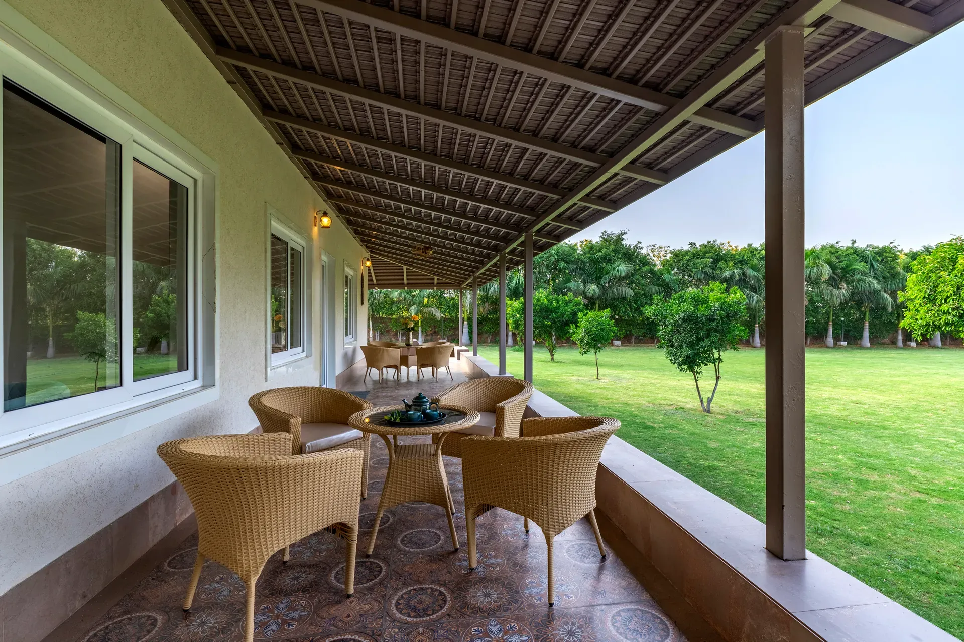 Enchantia | Pet-friendly 6-BHK Retreat With Private Pool, Garden & Party Hall