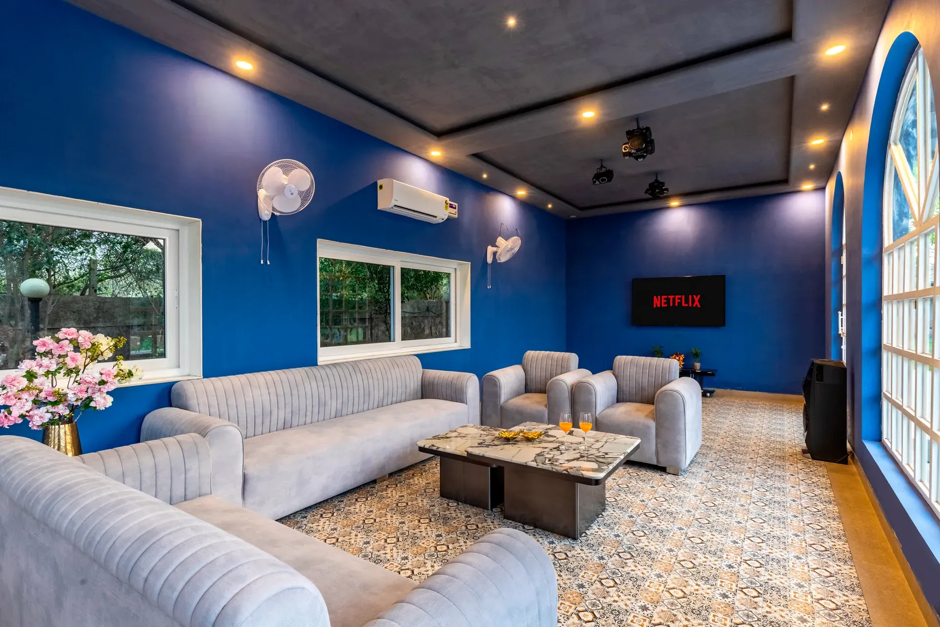 Enchantia | Pet-friendly 6-BHK Retreat With Private Pool, Garden & Party Hall