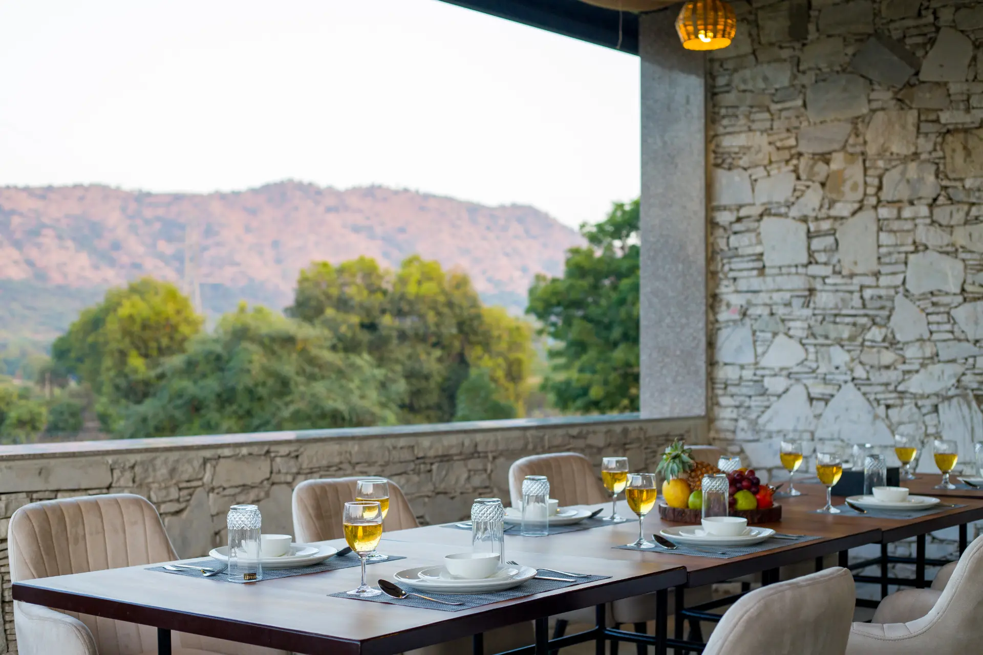Cows & Cuddles Villa, Udaipur - Outdoor dining area
