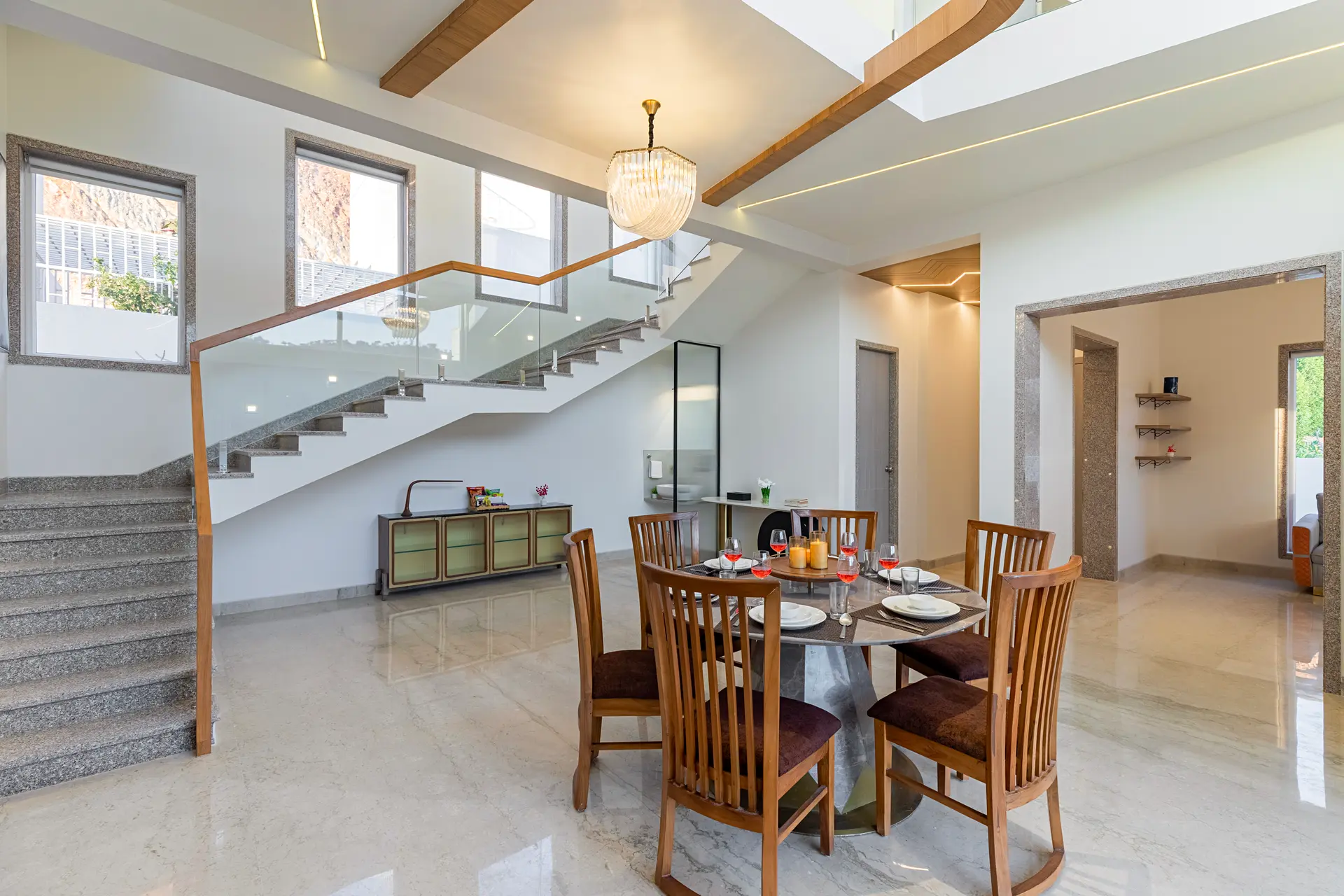 Shourya Sereno Villa, Udaipur - Dining area