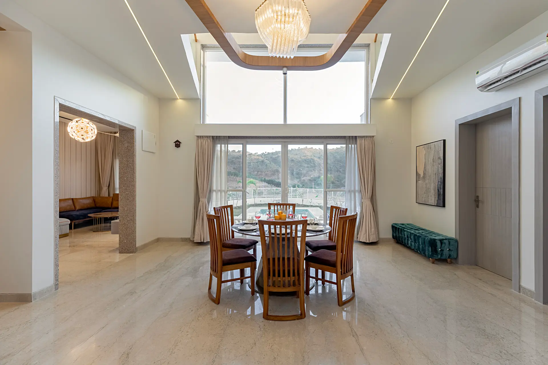 Shourya Sereno Villa, Udaipur - Dining area