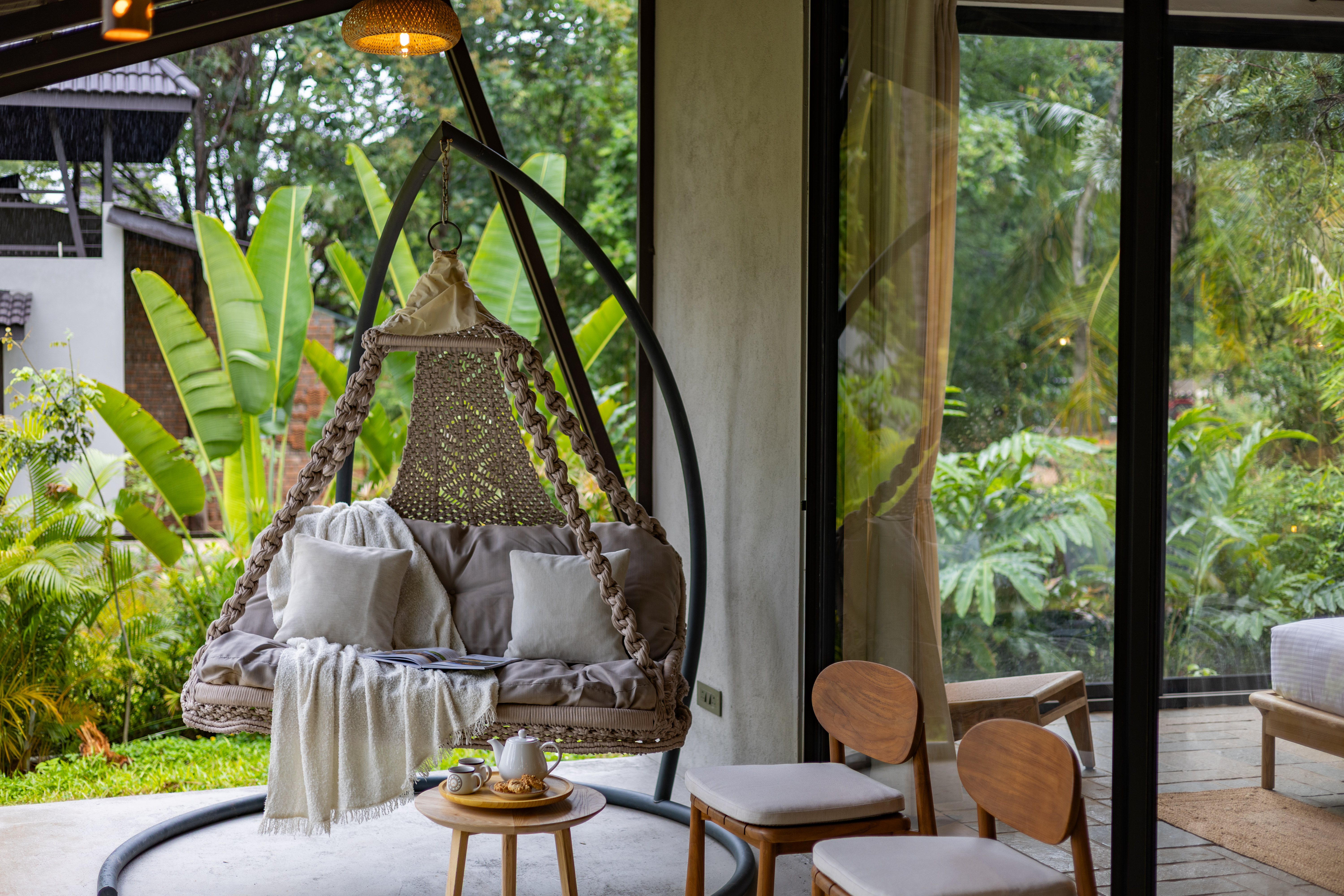 Pet-Friendly 3 BHK Farm Villa with Open-Air Movie Lounge, Fire Pit, Cabana & Landscaped Garden — photo 9