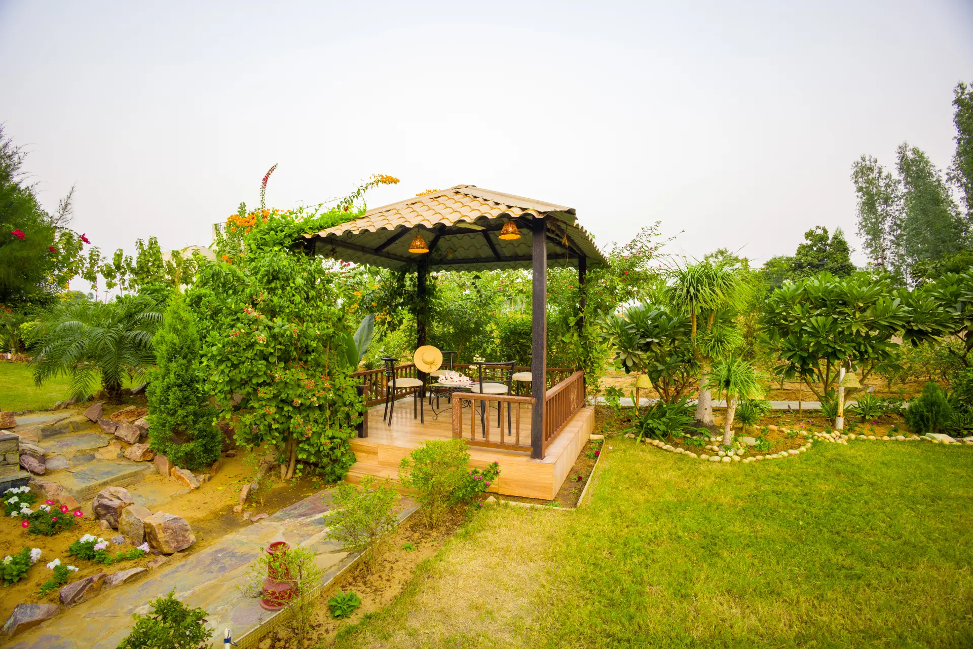 Dacha | Serene 3-BHK Escape With Garden, Jacuzzi  & Outdoor Bar