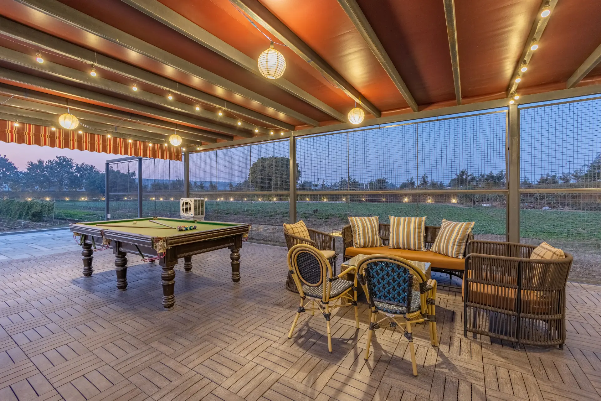 Poolside gazebo