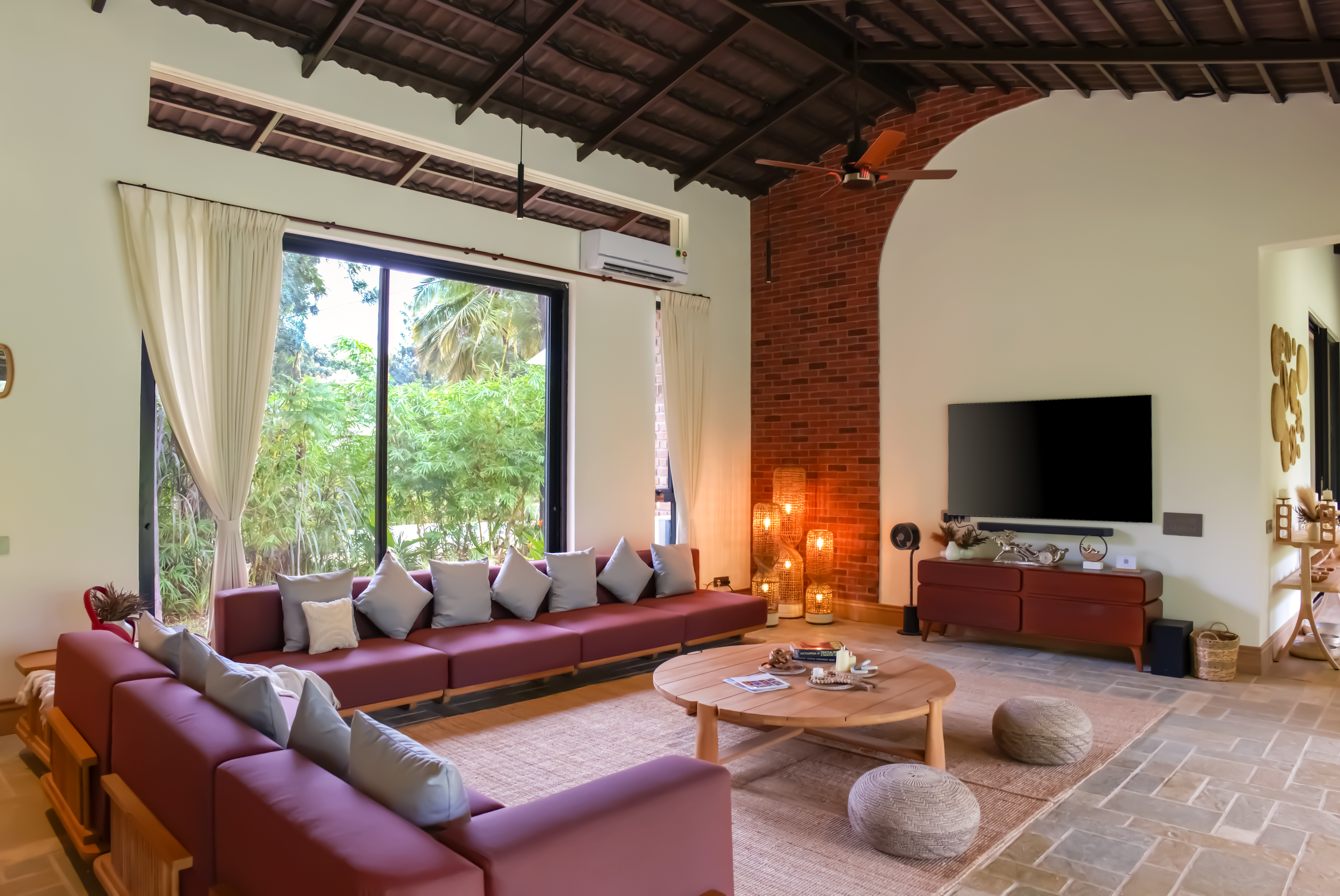 Pet-Friendly 3 BHK Farm Villa with Open-Air Movie Lounge, Fire Pit, Cabana & Landscaped Garden — photo 11