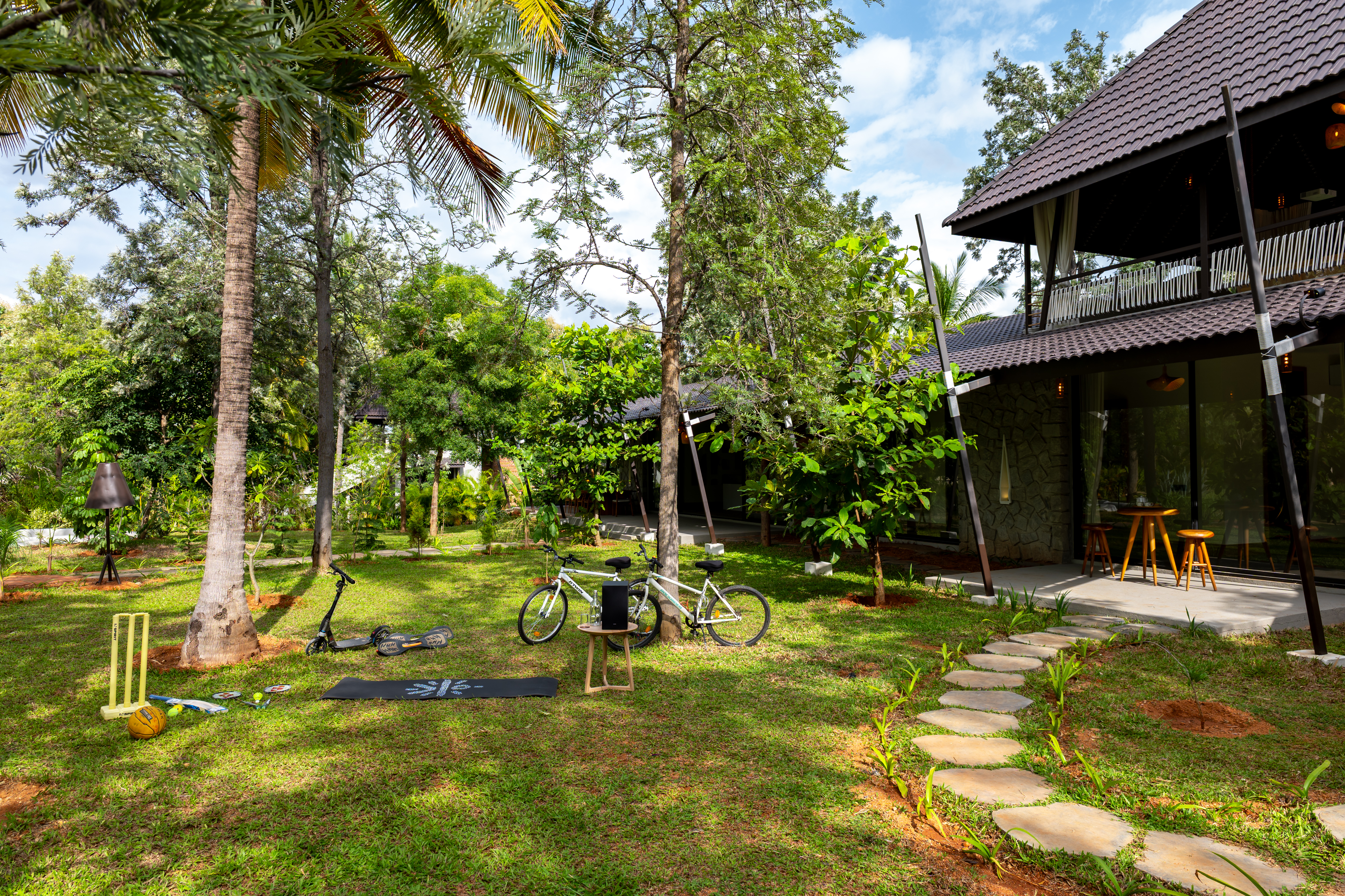 Pet-Friendly 3 BHK Farm Villa with Open-Air Movie Lounge, Fire Pit, Cabana & Landscaped Garden — photo 30