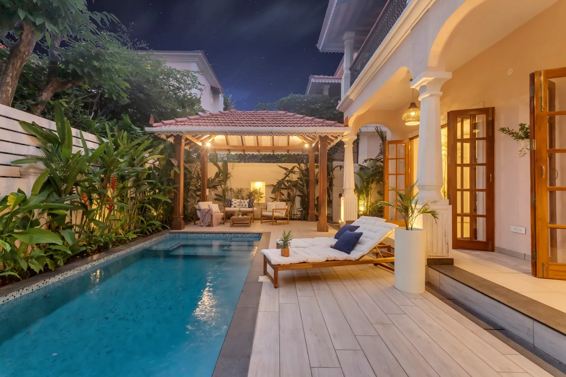 PinkSky | 4-BHK | Pvt. Pool, Bar & Gazebo