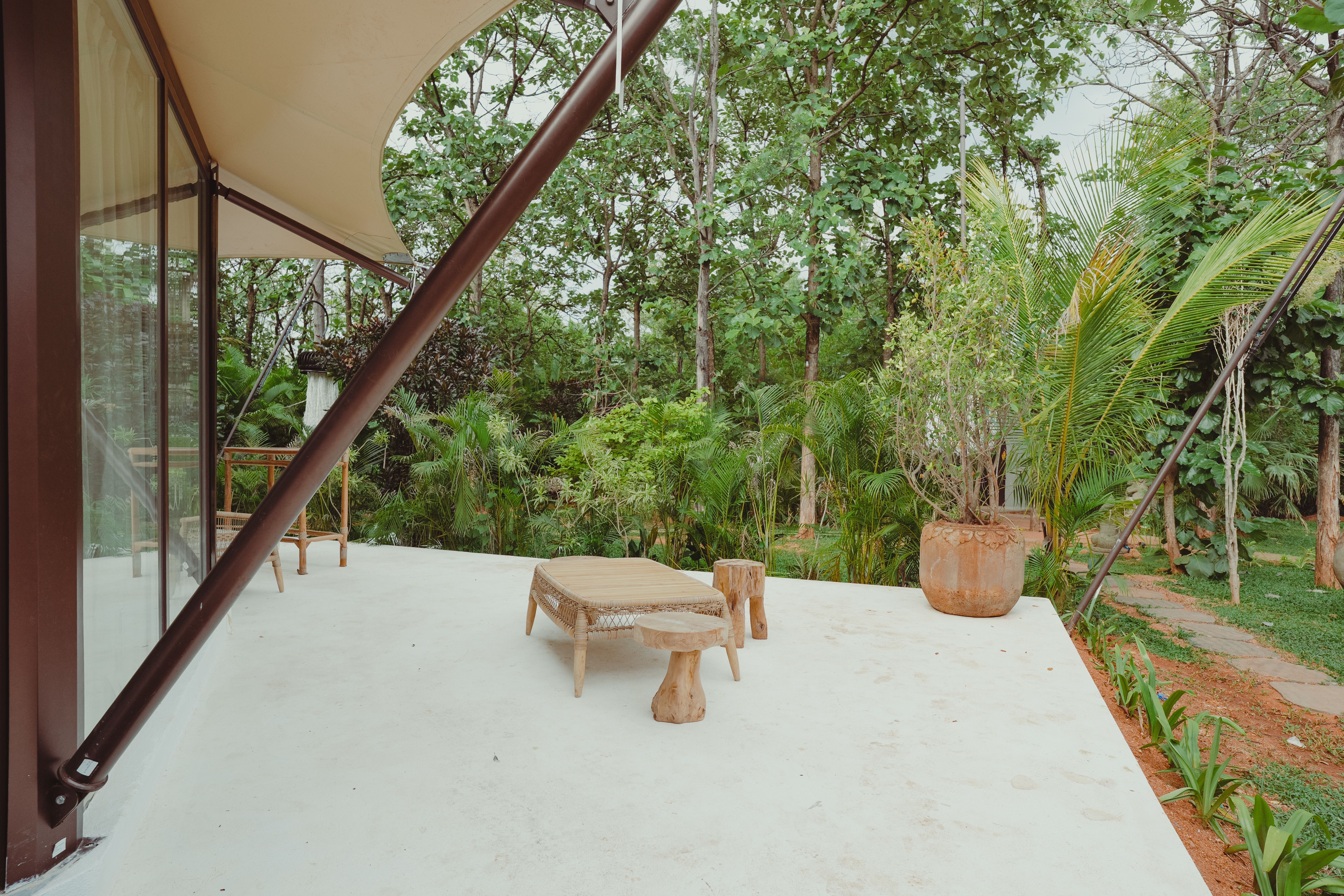 Private outdoor patio